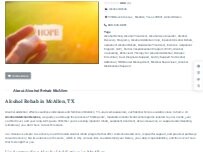 Website Screenshot Alcohol Rehab McAllen