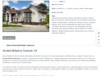 Website Screenshot Alcohol Rehab Concord