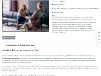 Website Screenshot Alcohol Rehab Lancaster