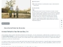 Website Screenshot Alcohol Rehab San Bernardino