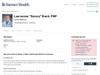 Website Screenshot Lawrence “Sonny” Beck, FNP
