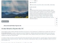 Website Screenshot Alcohol Rehab Fayetteville