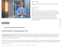 Website Screenshot Alcohol Rehab College Station