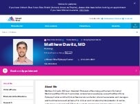 Website Screenshot Matthew Davitz, MD