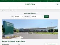 Website Screenshot Bronson Orthopedic Surgery Center