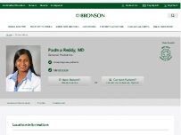 Website Screenshot Padma Reddy, MD