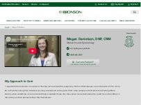 Website Screenshot Megan Danielson, DNP, CNM