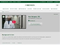 Website Screenshot Paul Simpson, DO