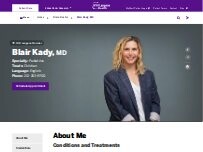 Website Screenshot Blair Kady, MD