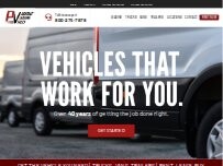 Website Screenshot PV Rentals Truck & Van Rentals - Leasing in Houston