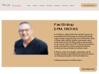 Website Screenshot Paul Bishop, DPM, FACFAS