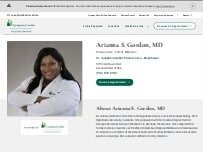 Website Screenshot Arianna Gordon, MD