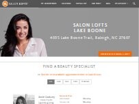 Website Screenshot Salon Lofts Lake Boone