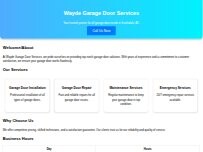 Website Screenshot Wayde Garage Door Services