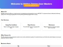 Website Screenshot Halden Garage Door Masters