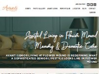 Website Screenshot Avanti Senior Living at Flower Mound