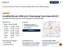 Website Screenshot CoinFlip Bitcoin ATM - Ace Store #3212 (St Petersburg)