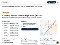 Website Screenshot CoinFlip Bitcoin ATM - Exxon (High Point)