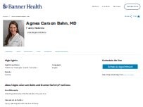Website Screenshot Agnes Carson E Bahn, MD