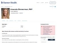 Website Screenshot Amanda Jean Zimmerman, FNP