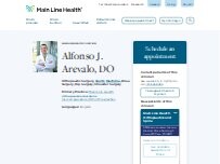 Website Screenshot Alfonso J. Arevalo, DO