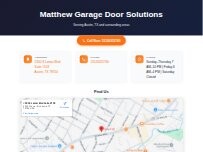 Website Screenshot Matthew Garage Door Solutions