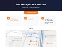 Website Screenshot Max Garage Door Masters