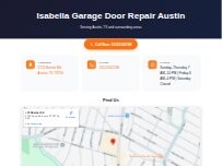Website Screenshot Isabella Garage Door Repair Austin