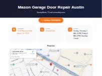 Website Screenshot Mason Garage Door Repair Austin