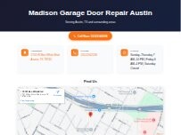Website Screenshot Madison Garage Door Repair Austin