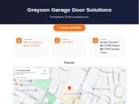 Website Screenshot Grayson Garage Door Solutions