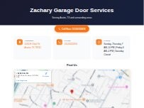 Website Screenshot Zachary Garage Door Services