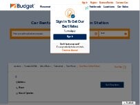 Website Screenshot Budget Car Rental