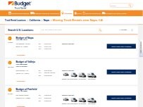 Website Screenshot Budget Truck Rental