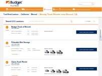 Website Screenshot Budget Truck Rental