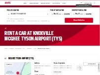 Website Screenshot Avis Car Rental