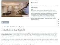 Website Screenshot Alcohol Rehab Cedar Rapids