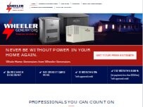 Website Screenshot Wheeler Generators Tampa