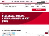 Website Screenshot Avis Car Rental