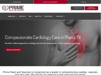 Website Screenshot Prime Heart and Vascular