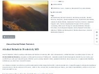 Website Screenshot Alcohol Rehab Frederick