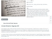 Website Screenshot Alcohol Rehab Saginaw