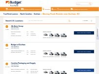 Website Screenshot Budget Truck Rental