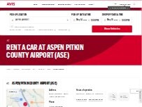 Website Screenshot Avis Car Rental