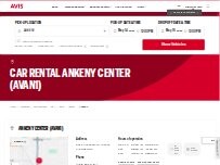 Website Screenshot Avis Car Rental