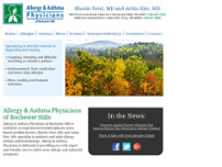 Allergy & Asthma Physicians of Rochester Hills website screenshot