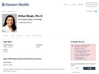 Website Screenshot Mital M Shah, PAC