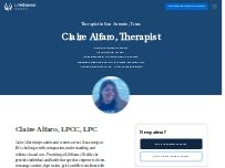 Website Screenshot Claire Alfaro, Counselor