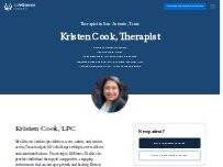 Website Screenshot Kristen Cook, Counselor