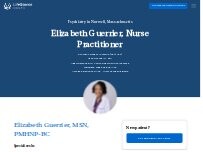Website Screenshot Marie Guerrier, Psychiatric Nurse Practitioner